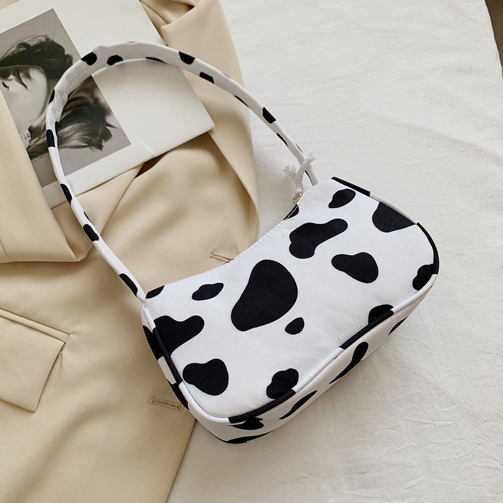 Animal Pattern Canvas Shoulder Bag Vintage Small Purse Square Handbag 22*14*8 CM
