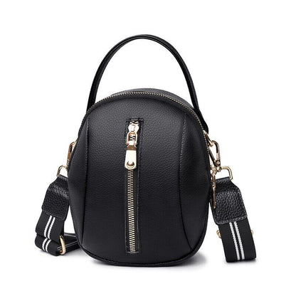 100% Genuine Leather Crossbody Bags Small Shoulder Messenger Bag Woman Black