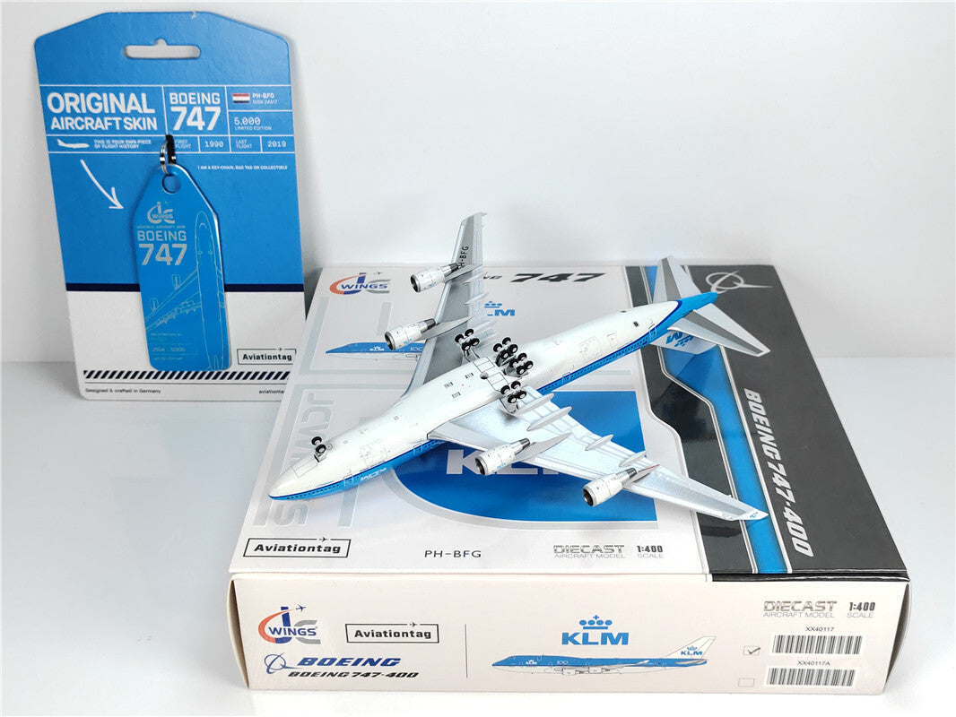 1:400 JC Wings KLM BOEING B747-400 Passenger Airplane Diecast Aircraft Model