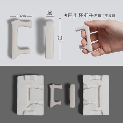 Pottery Tools Ceramics Plaster Gypsum Moulds DIY Clay Coffee Cups Handle Shapers