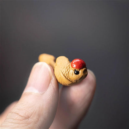 Purple Sands Mini Goldfish Tea Pet 2.8cm 1.2in Kung Fu Tea Tray Accessories