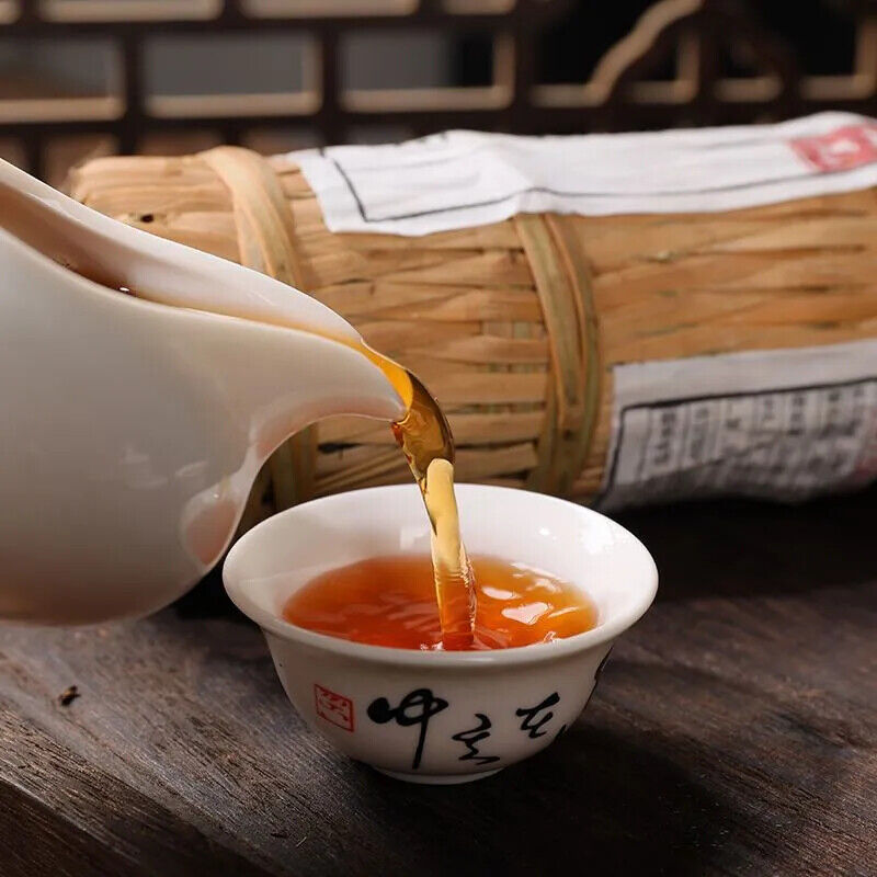 Anhua Dark Tea Black Shi Liang Ten Tael Hua Juan Hei Cha Bamboo Packed 362.5g