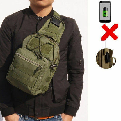 Shoulder Bag Bottle Pouch Chest Outdoor Travel Hunting Climbing Hiking Backpack