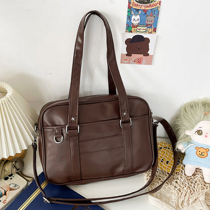 Messenger Bag PU Leather Shoulder Bag Large Capacity Handbags Crossbody Bag