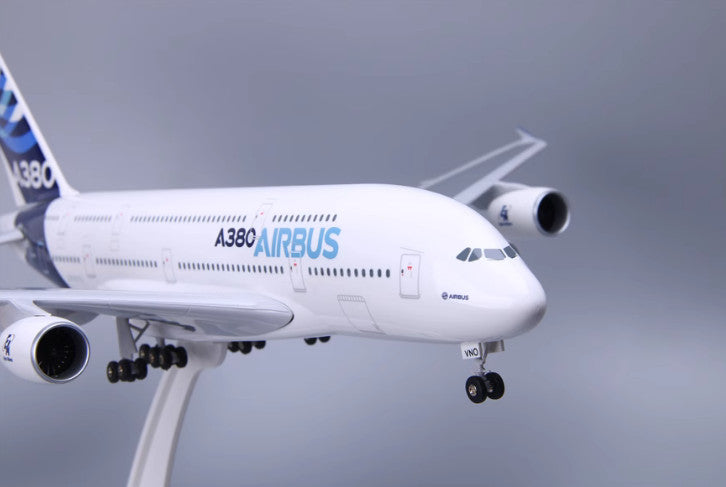 1:200 37CM RISESOON AIRBUS A380 Passenger Airplane ABS Plastic Aircraft Model
