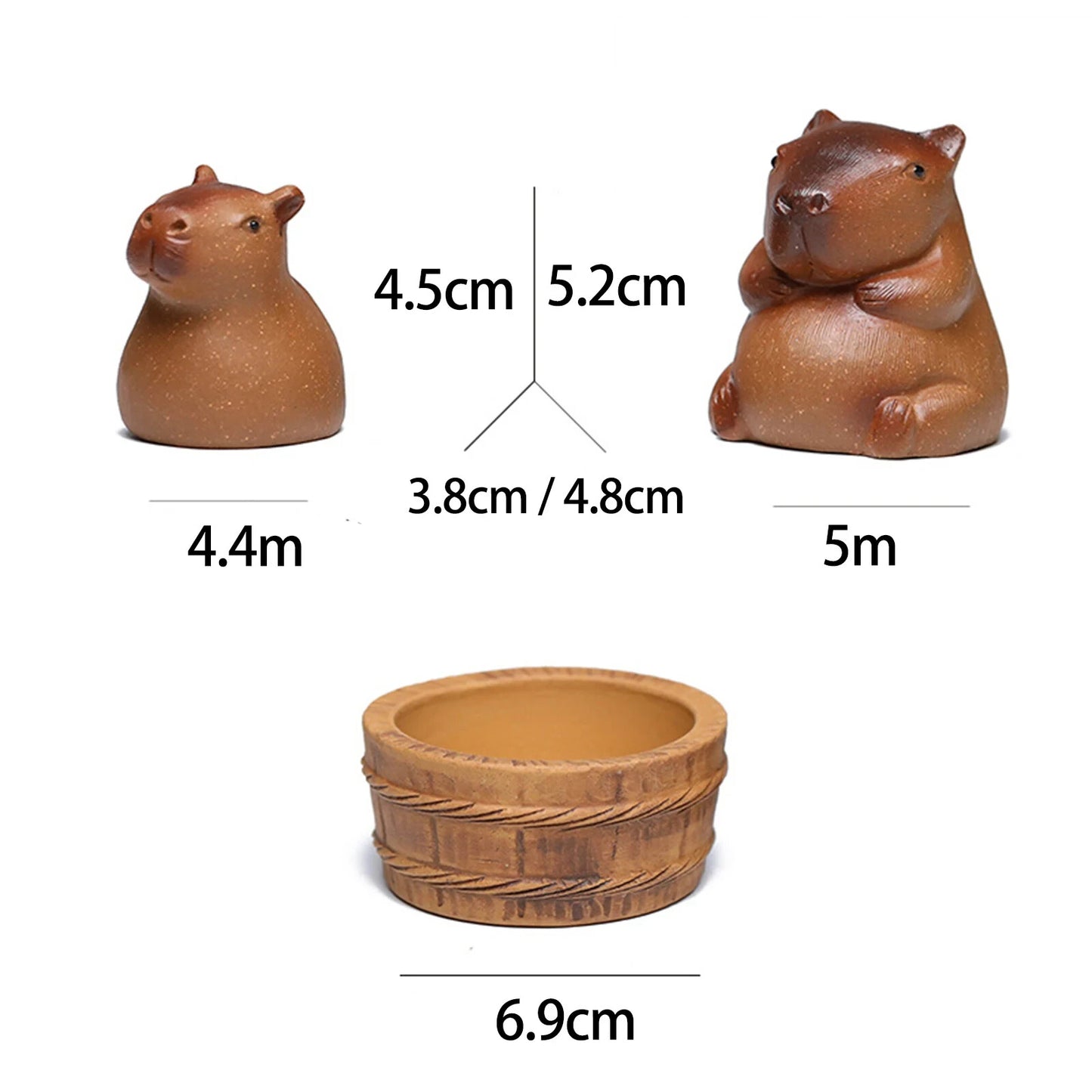 Capybara Tea Pet Statue Yixing Tea Pet Ornaments Pottery Clay Sculpture