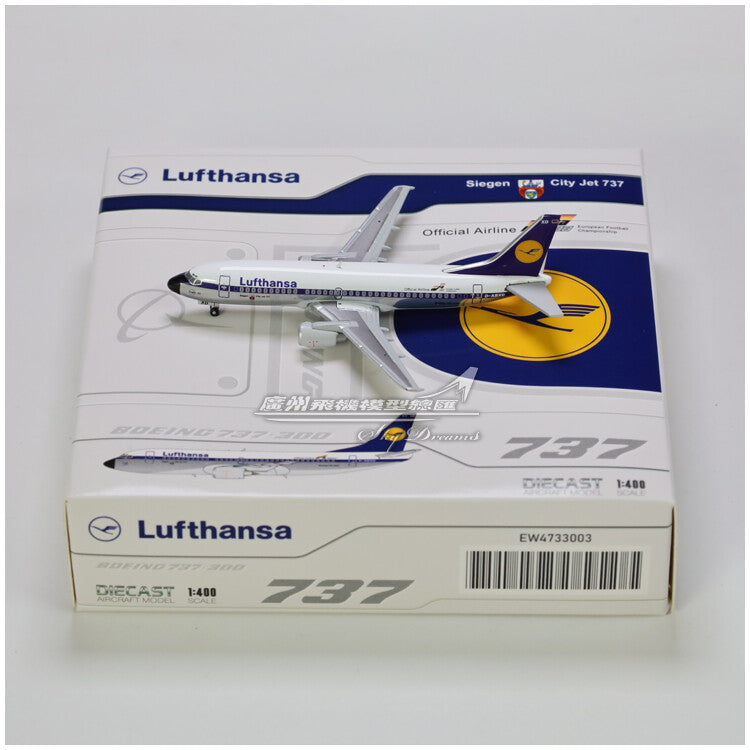 1:400 JC Wings Lufthansa B737-300 D-ABXD Classic Livery Diecast Aircraft Model