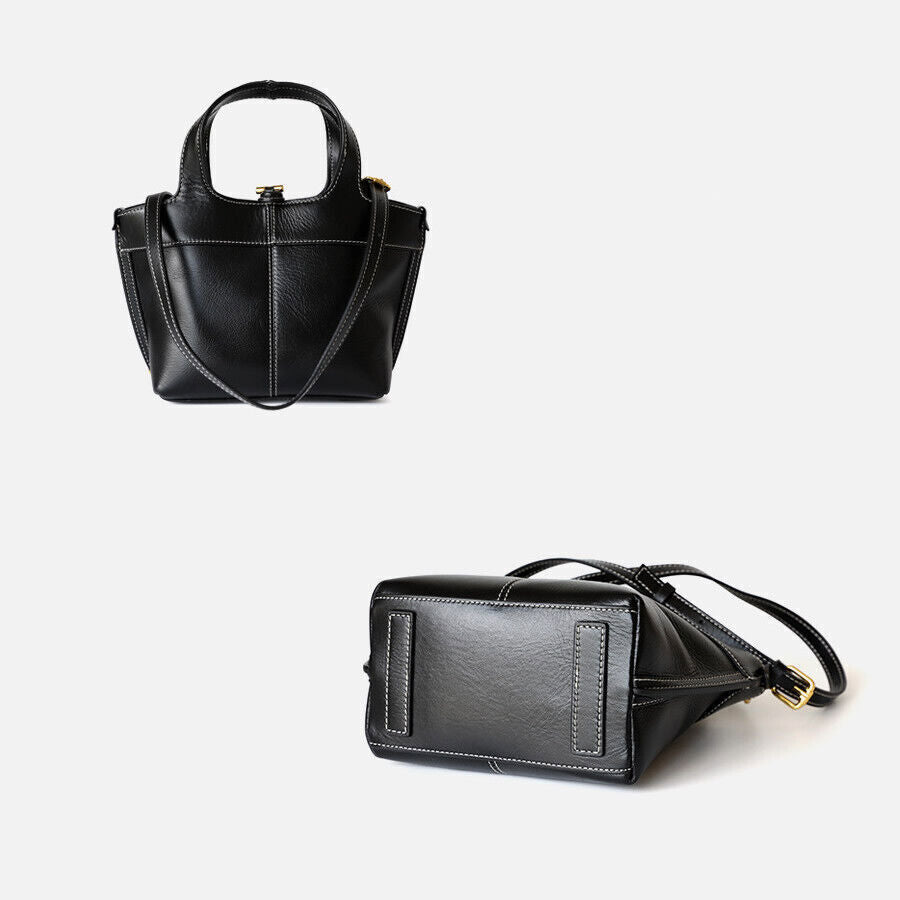 Small Mini Leather Canvas Tote Purse Shoulder Bag Tote Clutch Crossbody Handbag