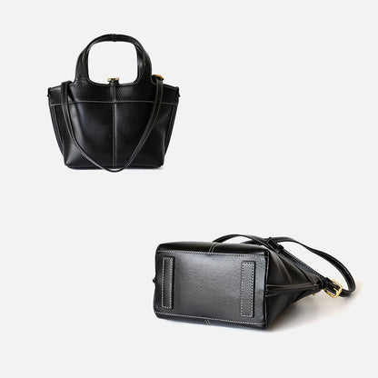 Small Mini Leather Canvas Tote Purse Shoulder Bag Tote Clutch Crossbody Handbag