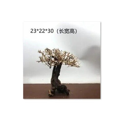 Aquarium Ornament Wood Bonsai Christmas Tree Tank Moss Trunk Driftwood DIY Decor