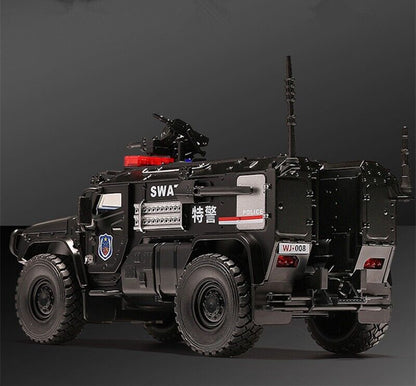 1:32 Tiger Armored Car Truck Diecast Model Car Off-road Police Vehicle Toy Gift