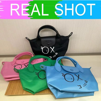 Dumpling Shape Tote Bag Shoulder Purse Waterproof Nylon Handbag Travel Handbags