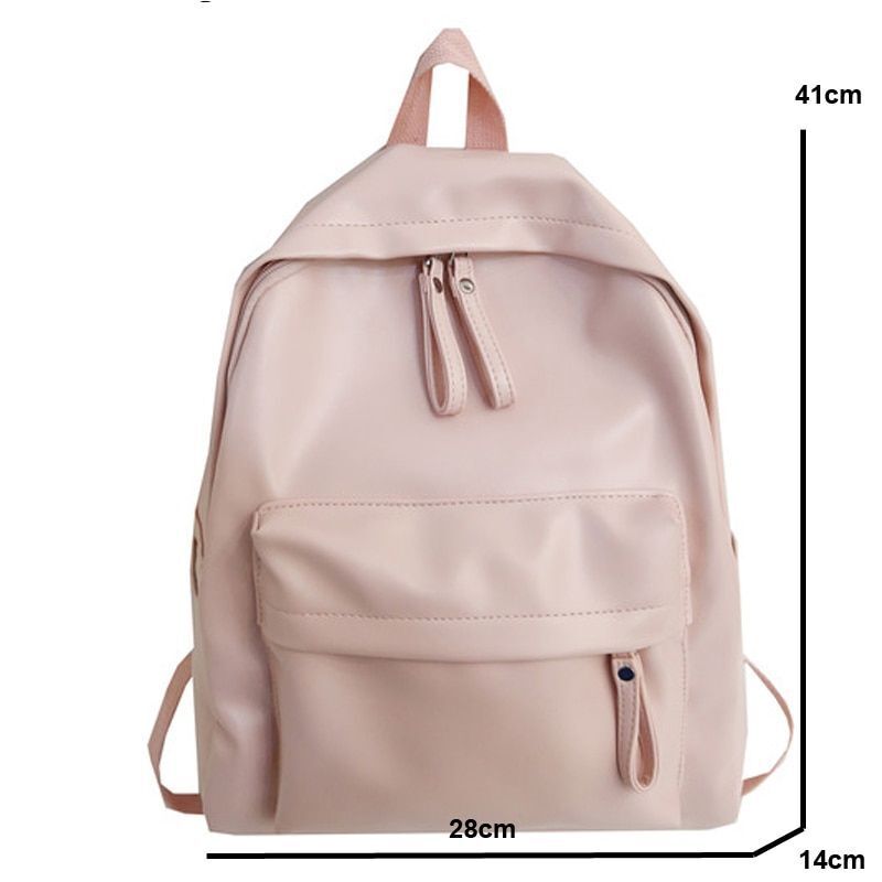 Fashion Backpack Large Softback Leather Laptop Book Schoolbag Teenage Student