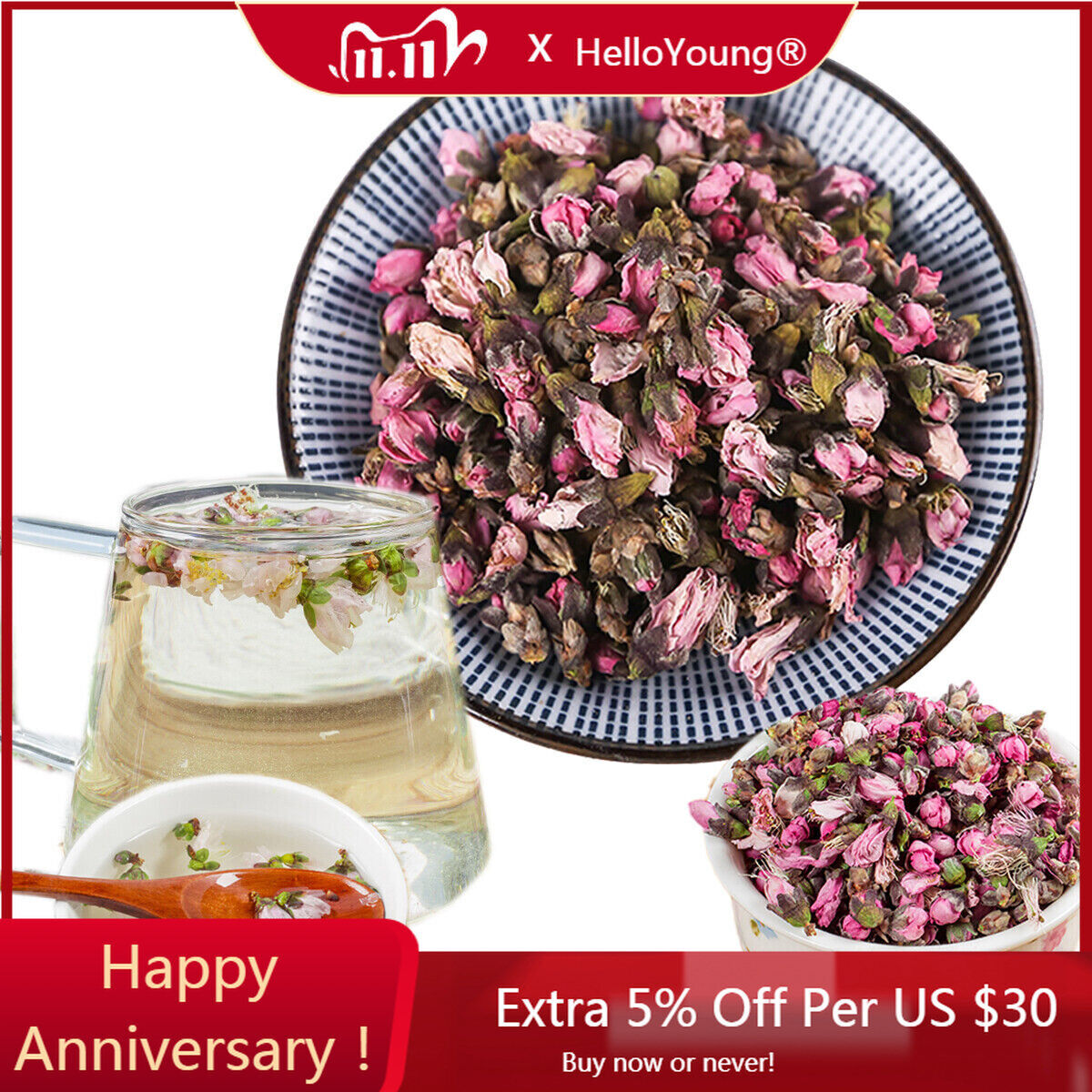 Getrockneter Pfirsich Bulk Flower Tea Pfirsichblüte Fresh Chinese Healthy Care