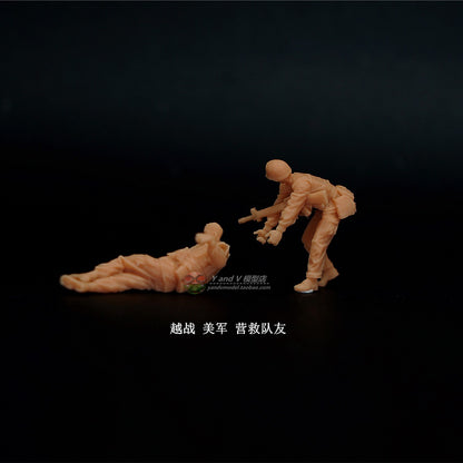 1/72 1/64 1/87 Vietnam War U.S. Army Rescue Team 2 persons Unpainted Model