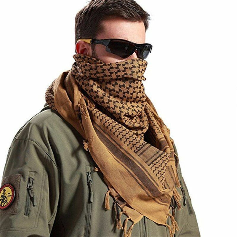 Scarf Cotton 34"x34" Tactical Shawl Neck Cover Headwrap Men Women Hiking Scarves