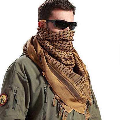 Scarf Cotton 34"x34" Tactical Shawl Neck Cover Headwrap Men Women Hiking Scarves