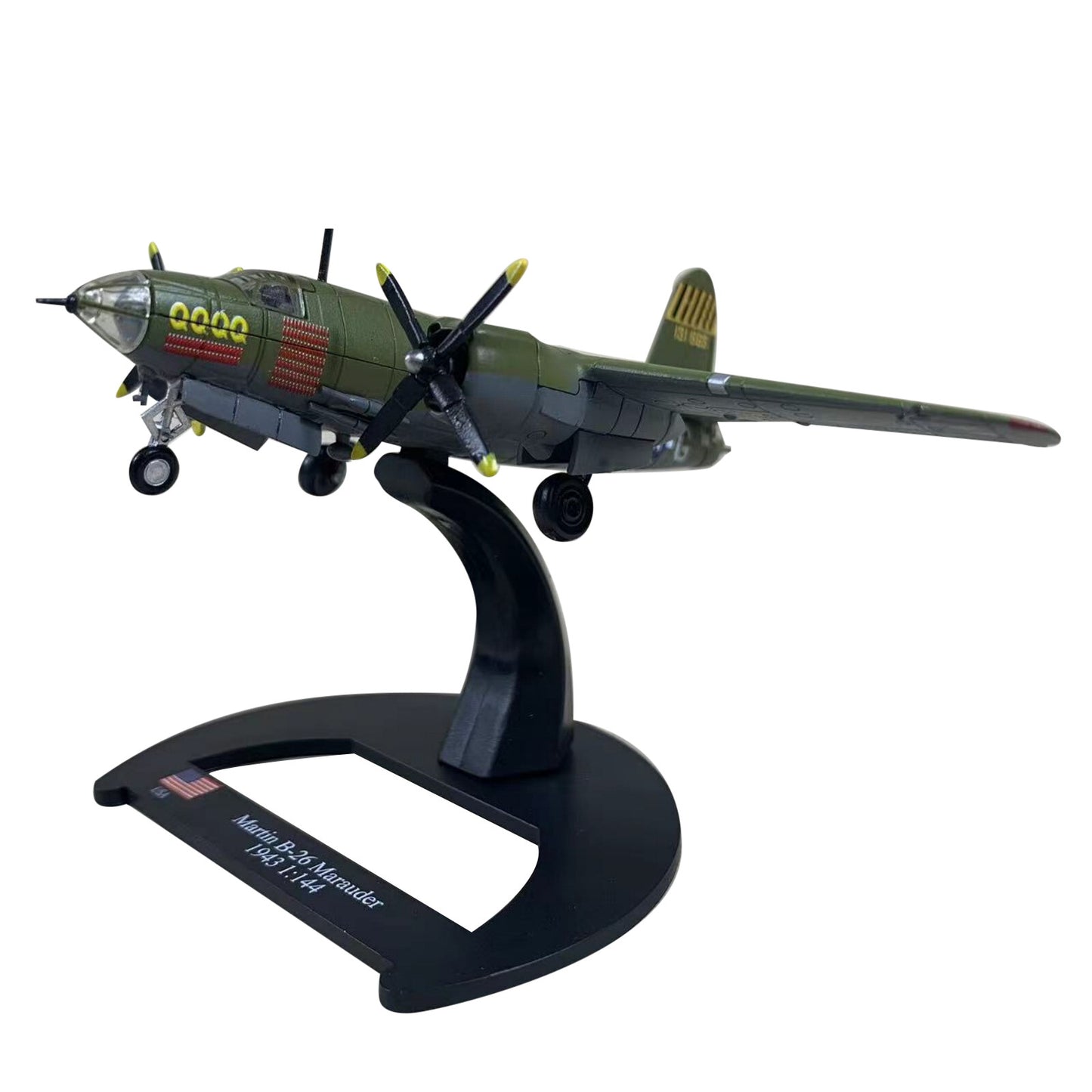 1:144 Scale 15cm WWII Martin B-26 Marauder Bomber Finished Aircraft Model Toy