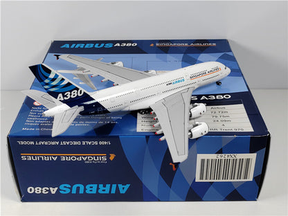 JC Wings Singapore Airlines FOR AIRBUS A380 F-WWOW 1:400 Plane Pre-built Model