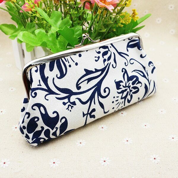 Women National Wallet Card Coin Money Purses Hasp Printing Creative Bags Vintage