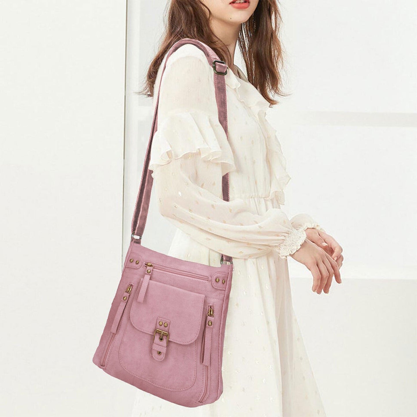 Fashion One Shoulder Bag Retro Small Square Bag Shoulder Tote Bag for Women