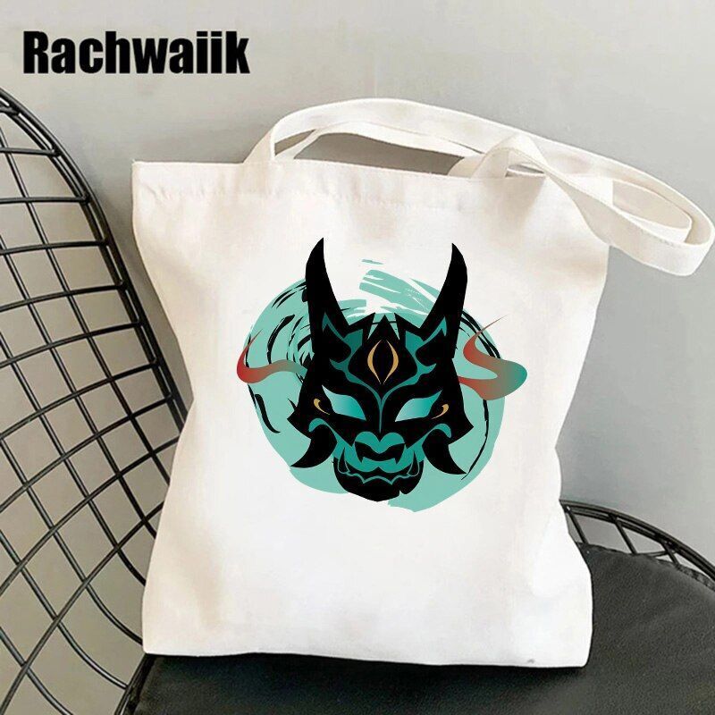 Shopping Bag Graphic Tote Purse Canvas Shoulder Bag Eco Large-capacity Polyester