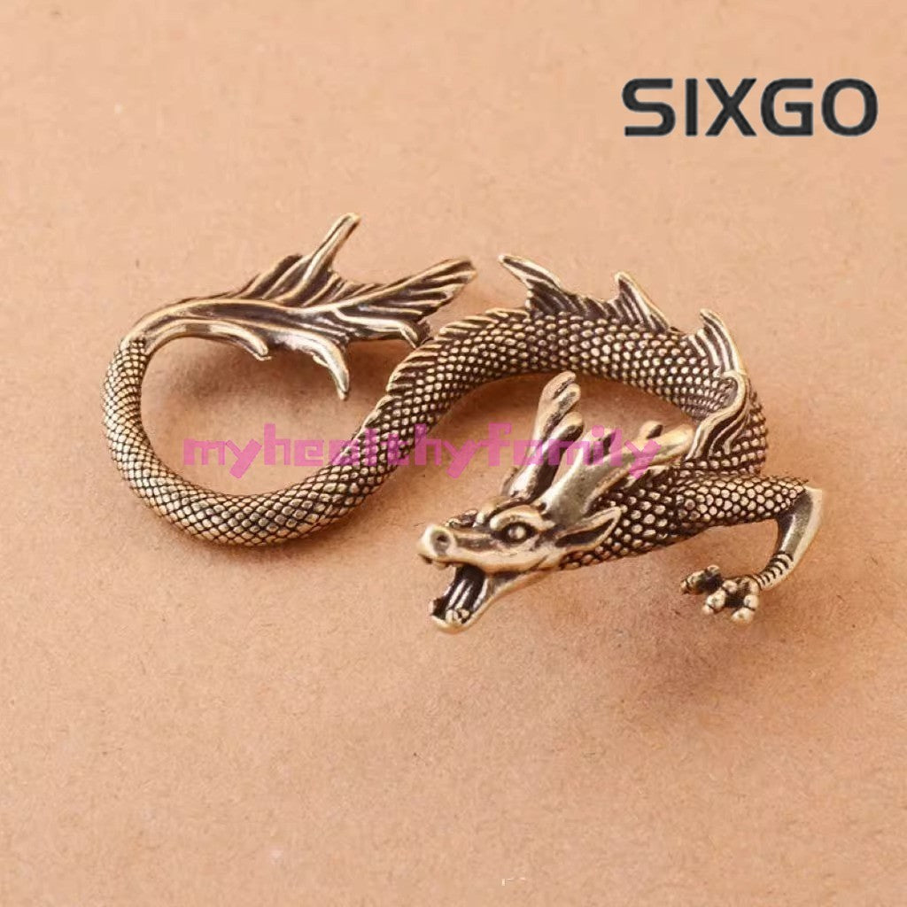 1pc Retro Brass Dragon Sculpture Ornament Tea Table Tea Pets Copper Figurine