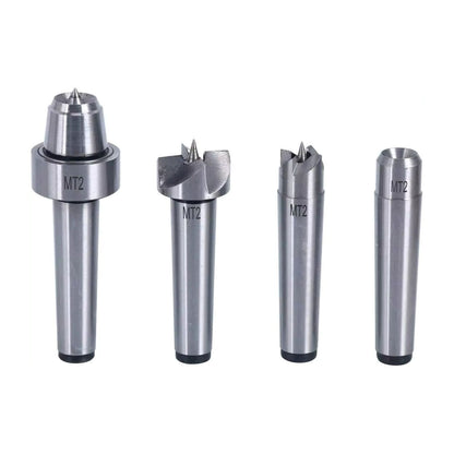4* woodworking lathe live center set featuring a 60-degree center point design