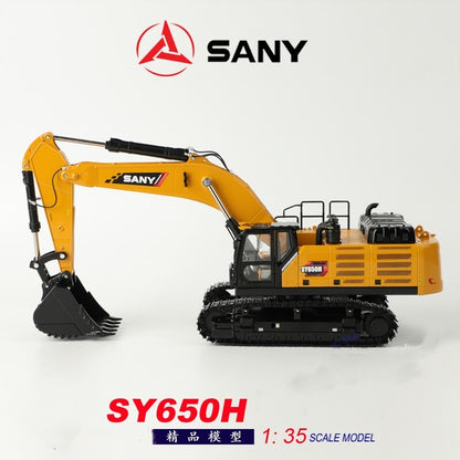 1:35 SANY SY650H Excavator Construction Machine Equipment Diecast Model