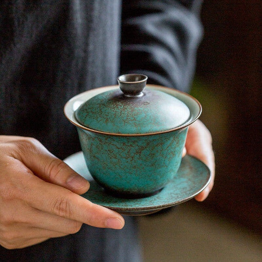Ceramic Gaiwan Pine Glaze Tureen Tea Makers Kung Fu Tea Accessories