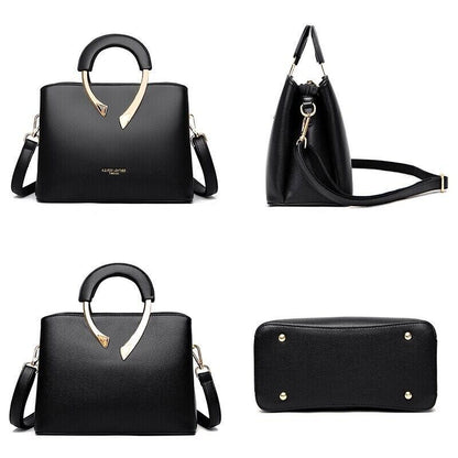High Quality Leather Luxury Vintage Messenger Women Crossbody Shoulder Handbags