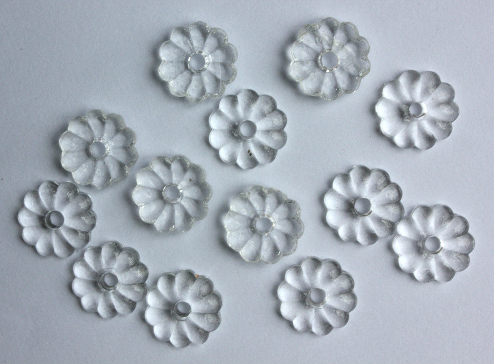 10PCS U PICK FLOWER ROSETTE CRYSTAL CHANDELIER GLASS DROP PENDANTS BEADS PARTS