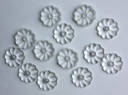 10PCS U PICK FLOWER ROSETTE CRYSTAL CHANDELIER GLASS DROP PENDANTS BEADS PARTS