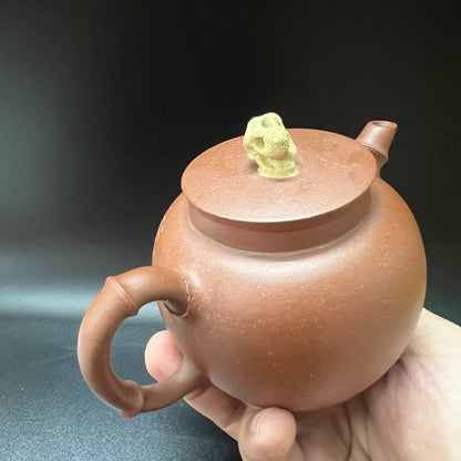 220cc chinese Yixing Handmade Zisha teapot JiangPo clay TingQiu Hu Tea Pot