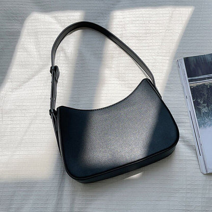 Women Leather Underarm Bag Zipper Casual Traveling Handbag 24*16*17CM/24*14*7 CM