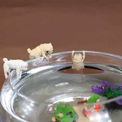 Dog Fish Tank Edge Side Decor Aquarium Landscaping Ornaments Hanging Decoration