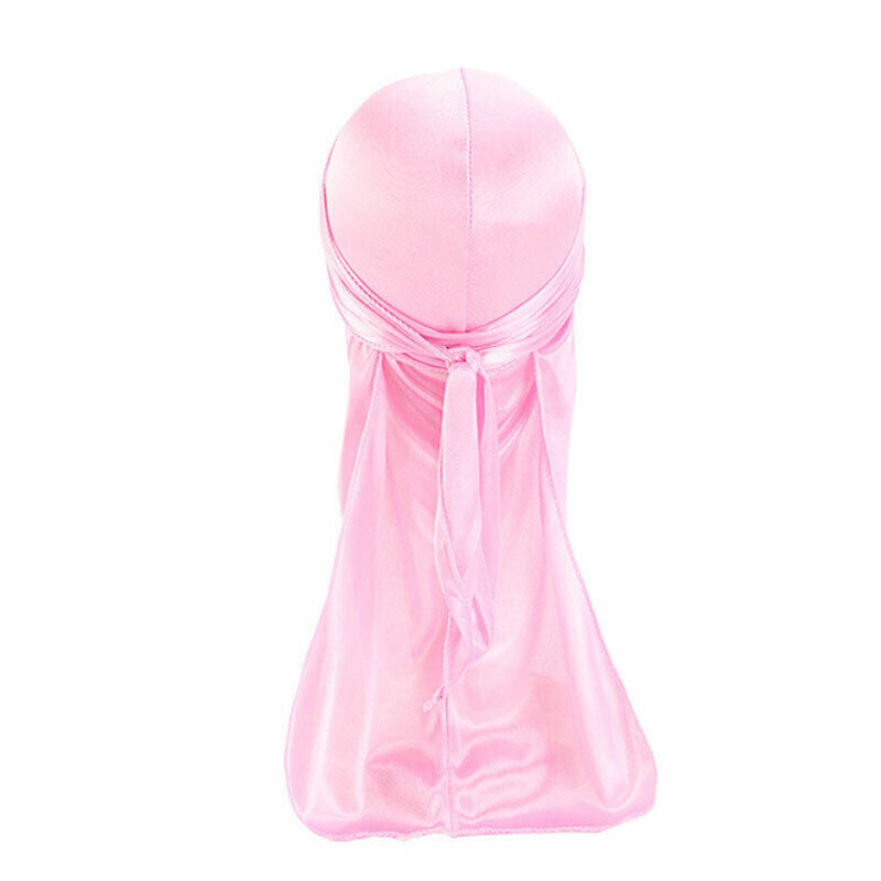 Silky Durag For Kids Boys Long Tailed Pirate Hat Hip-Hop Bandanas Doo Rag Turban