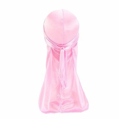 Silky Durag For Kids Boys Long Tailed Pirate Hat Hip-Hop Bandanas Doo Rag Turban