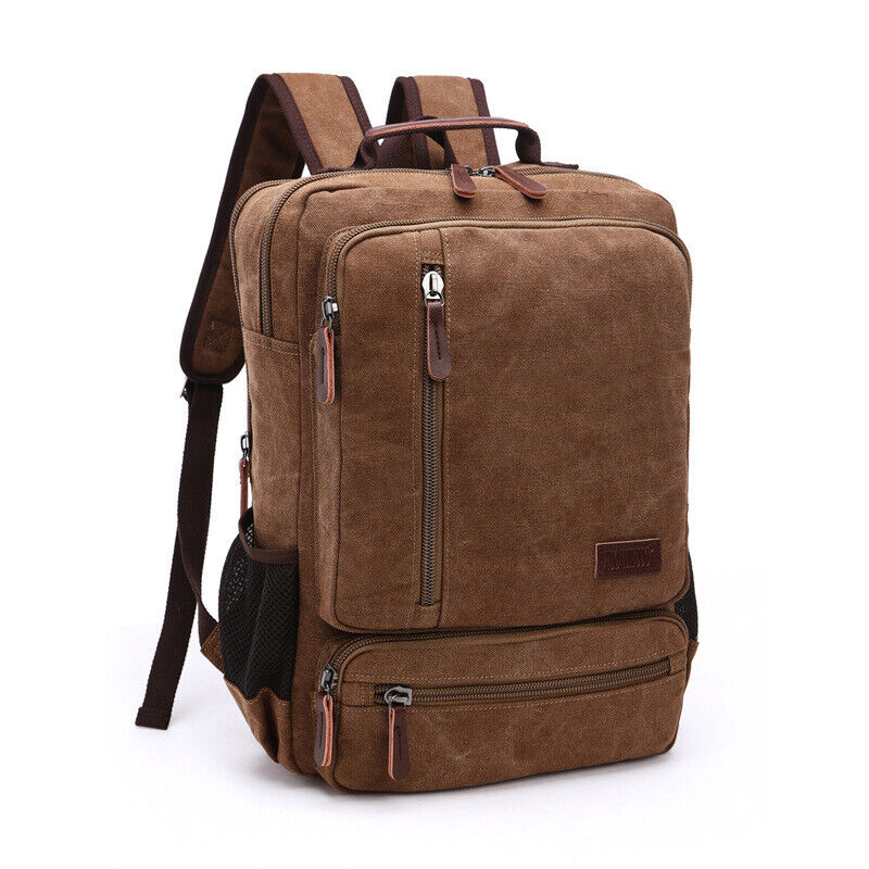 Canvas Backpack Men Travel Shoulder Bag High Students Bag Male Backpack