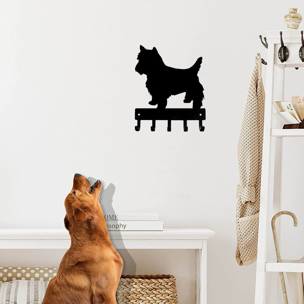 Yorkshire Terrier (Trim) Yorkie Dog - Key Rack-6 inch/9 inch Wide Metal Wall Art