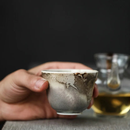 Jingdezhen Thin Glaze Kiln Baked Crystal Glaze Firewood Tea Cup Master Cup Tea