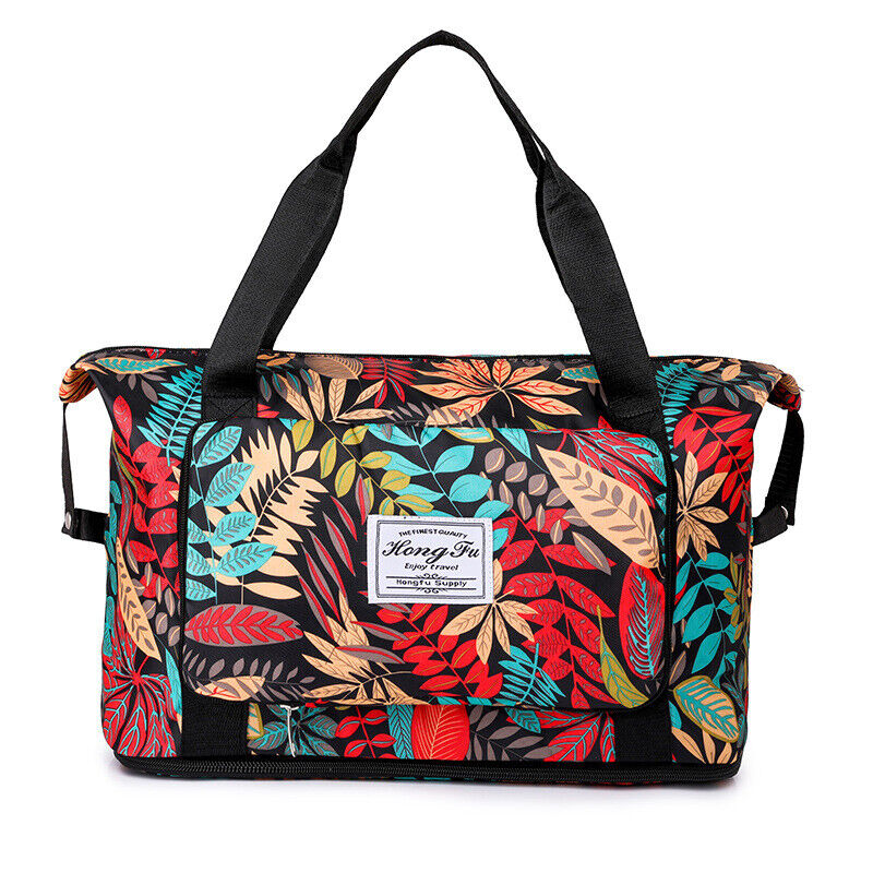 Printed Dry Wet Separation Gym Bag Extensible Waterproof Travel Sports Fitness