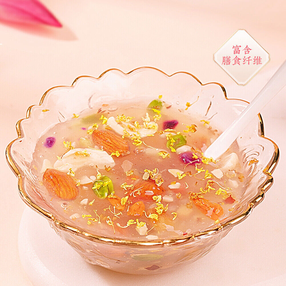 桂花藕粉羹玫瑰营养早餐莲藕粉osmanthus Rose Nutritious Breakfast Lotus Health