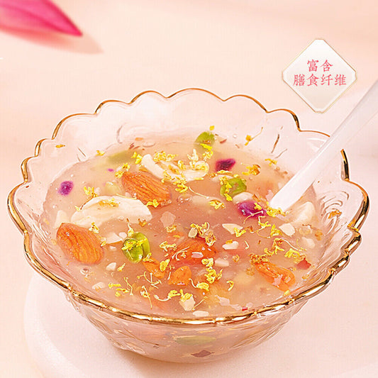 桂花藕粉羹玫瑰营养早餐莲藕粉osmanthus Rose Nutritious Breakfast Lotus Health