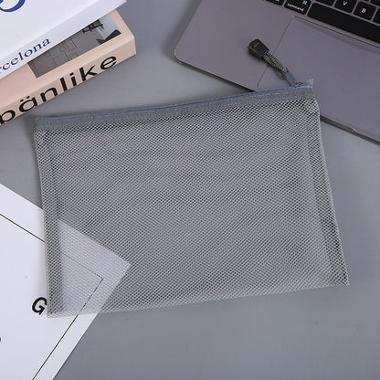 Transparent Nylon Mesh Bag Makeup Cosmetic Storage Purse Zipper Travel Organizer