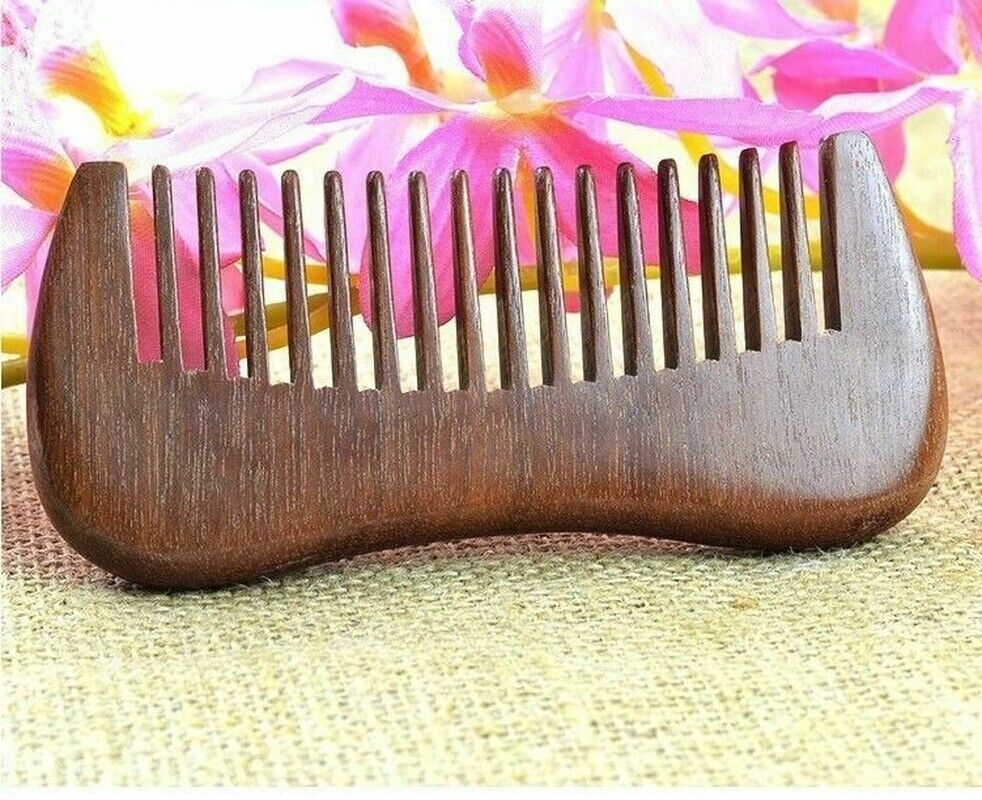 Natural Chinese Red Sandal Wood Comb Hair Comb No Static Hairbrush Massage Curls