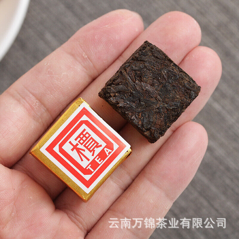 500g Small Gold Tea Brick Mini Tuo Tea Small Square Brick Aged Pu-erh Ripe Tea