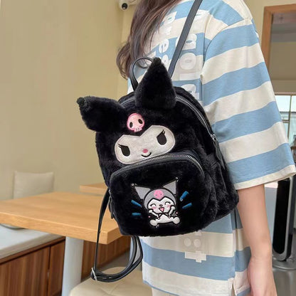Plush Toy Bag Cartoon Doll Kuromi Hellokitty Doll Backpack