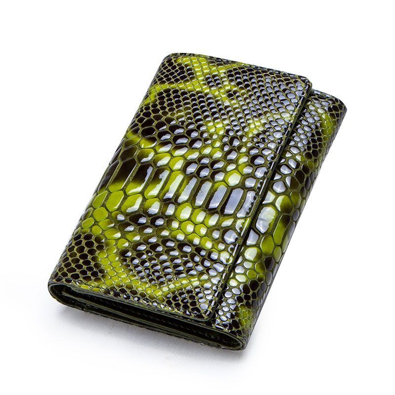 Coin Purse Genuine Leather Long Wallet Serpentine Design Phone Clutch Money Bags