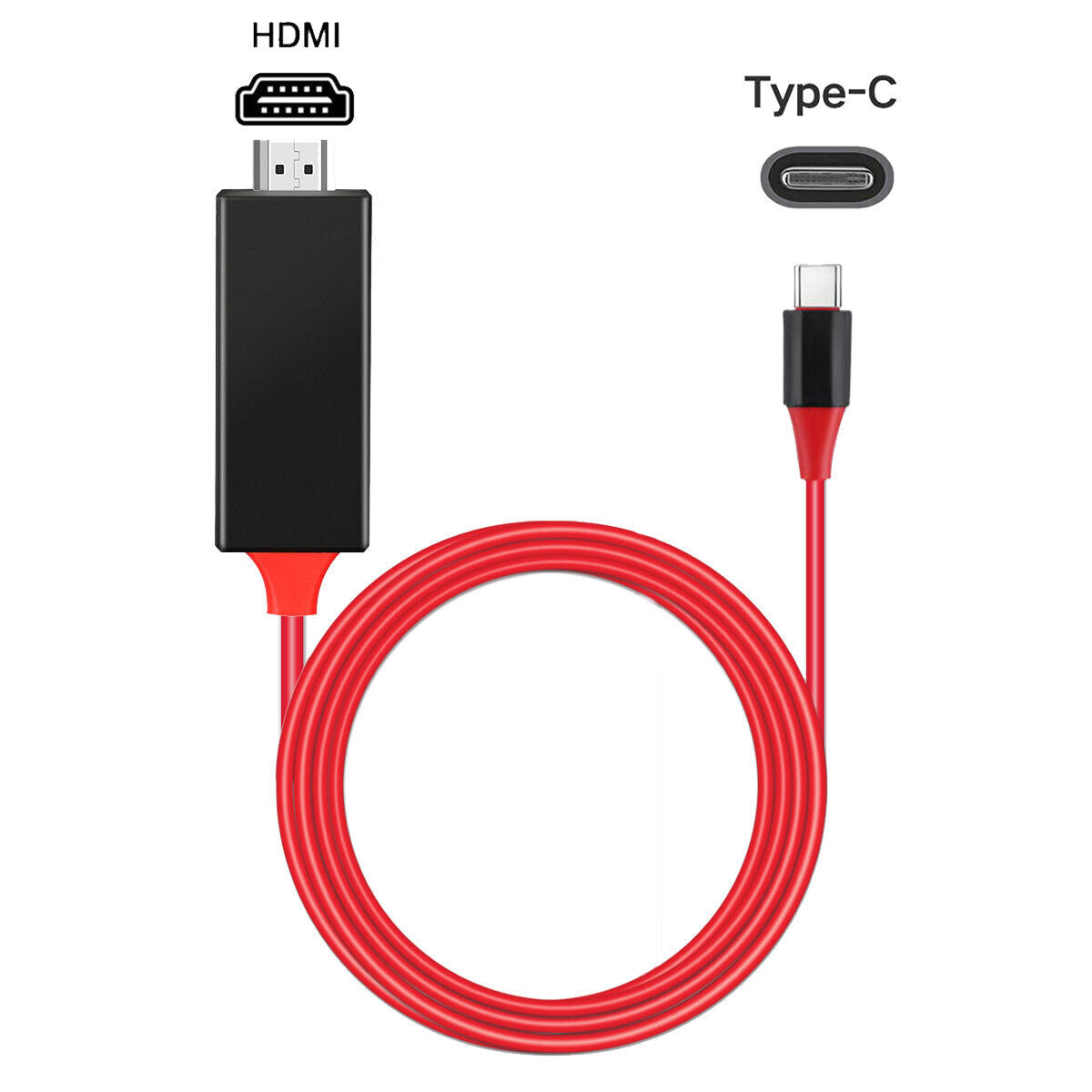 6ft Type C Phone to HDMI HDTV TV Cable Adapter For Samsung Galaxy Note9/S9+/S9